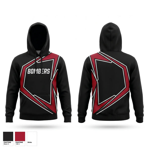 Hoodie, Bombers, Baseball, Teamtime, Team time, sublimation, custom sports apparel, team uniforms, spirit wear, spiritwear, sports uniforms, custom shirts, team store, custom team store, fundraiser sports, apparel fundraiser