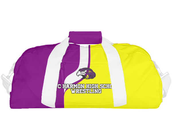Duffle Bag, J C Harmon High School Wrestling, Wrestling, Teamtime, Team time, sublimation, custom sports apparel, team uniforms, spirit wear, spiritwear, sports uniforms, custom shirts, team store, custom team store, fundraiser sports, apparel fundraiser