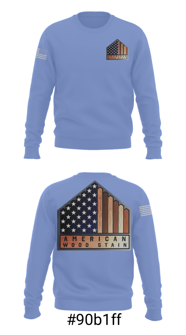 Crew Neck Sweatshirt, American Wood StainAmerican Wood Stain, , Teamtime, Team time, sublimation, custom sports apparel, team uniforms, spirit wear, spiritwear, sports uniforms, custom shirts, team store, custom team store, fundraiser sports, apparel fundraiser