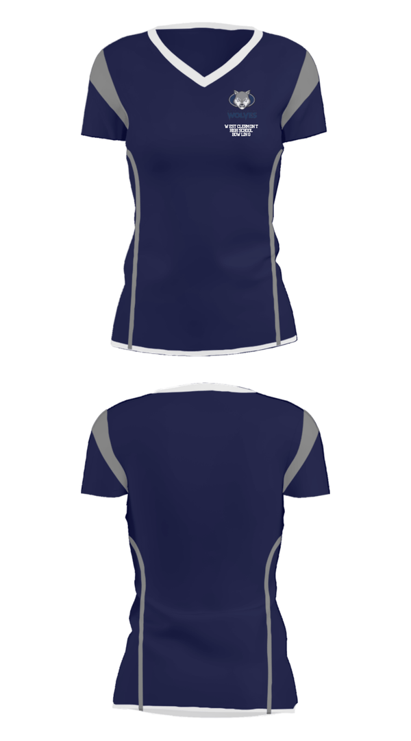 Women's Short Sleeve Vneck Shirt, West Clermont High School Bowling, Bowling, Teamtime, Team time, sublimation, custom sports apparel, team uniforms, spirit wear, spiritwear, sports uniforms, custom shirts, team store, custom team store, fundraiser sports, apparel fundraiser