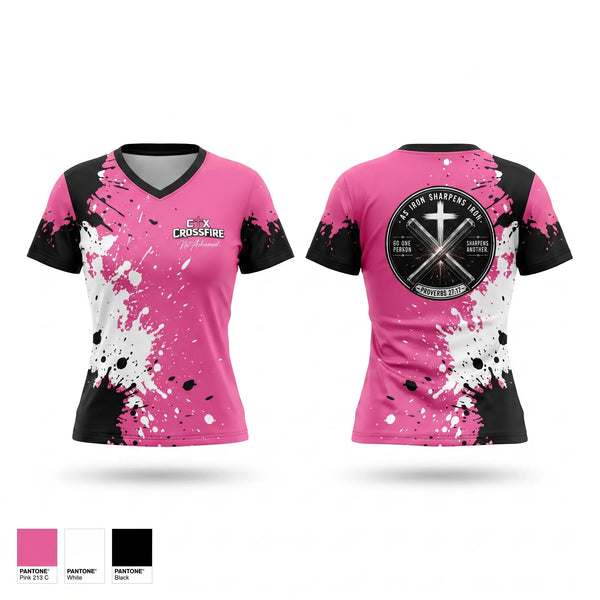 Womens Short Sleeve Vneck Shirt, CTX Crossfire, Softball, Teamtime, Team time, sublimation, custom sports apparel, team uniforms, spirit wear, spiritwear, sports uniforms, custom shirts, team store, custom team store, fundraiser sports, apparel fundraiser