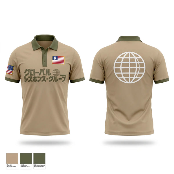 Short Sleeve Performance Polo, Global Response Group, Army, Teamtime, Team time, sublimation, custom sports apparel, team uniforms, spirit wear, spiritwear, sports uniforms, custom shirts, team store, custom team store, fundraiser sports, apparel fundraiser