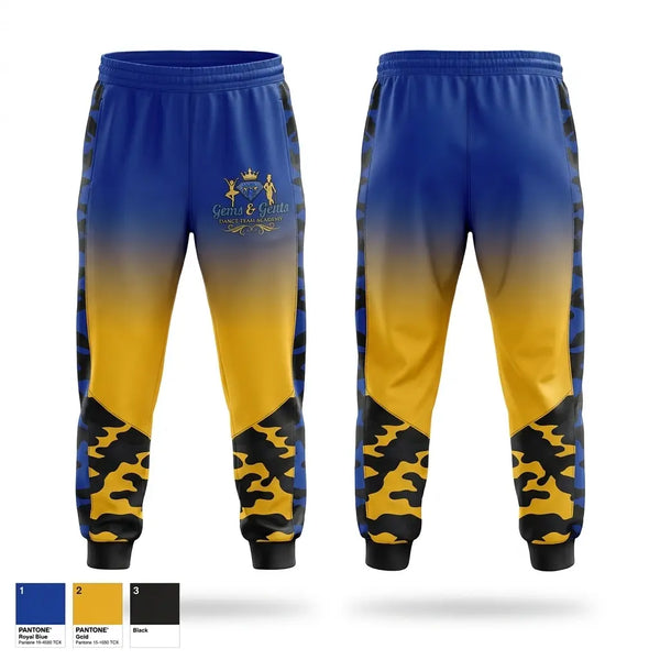 Sweatpants, Gems and gents, Cheer, Teamtime, Team time, sublimation, custom sports apparel, team uniforms, spirit wear, spiritwear, sports uniforms, custom shirts, team store, custom team store, fundraiser sports, apparel fundraiser