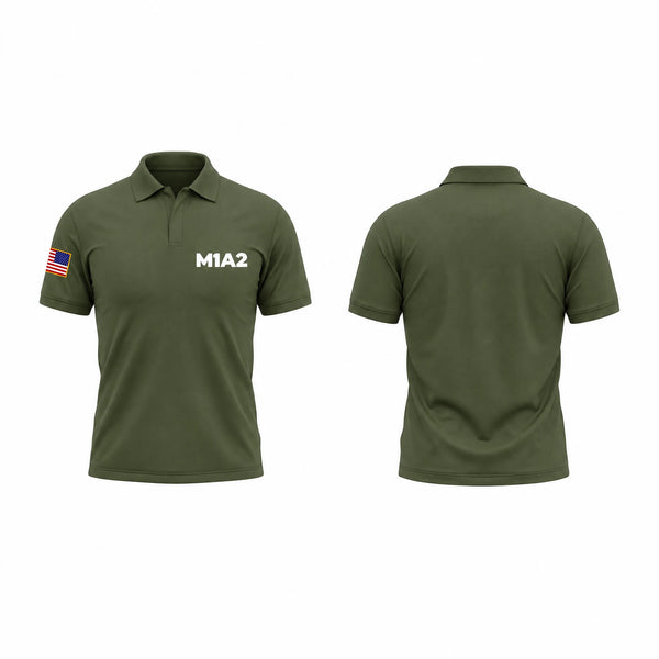 Short Sleeve Performance Polo, M1A2, Army, Teamtime, Team time, sublimation, custom sports apparel, team uniforms, spirit wear, spiritwear, sports uniforms, custom shirts, team store, custom team store, fundraiser sports, apparel fundraiser