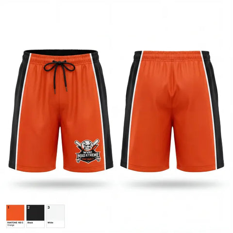Athletic Shorts With Pockets, MAD Xtreme, Softball, Teamtime, Team time, sublimation, custom sports apparel, team uniforms, spirit wear, spiritwear, sports uniforms, custom shirts, team store, custom team store, fundraiser sports, apparel fundraiser