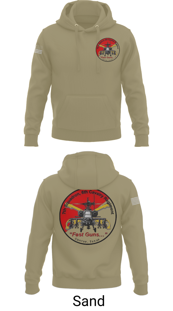 Hoodie, 7th Squadron, Sixth Cavalry Regiment, , Teamtime, Team time, sublimation, custom sports apparel, team uniforms, spirit wear, spiritwear, sports uniforms, custom shirts, team store, custom team store, fundraiser sports, apparel fundraiser