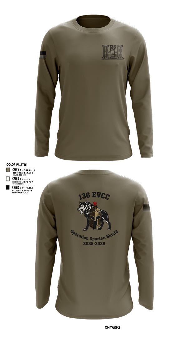 Long Sleeve Performance Shirt, 136 EVCC, Army, Teamtime, Team time, sublimation, custom sports apparel, team uniforms, spirit wear, spiritwear, sports uniforms, custom shirts, team store, custom team store, fundraiser sports, apparel fundraiser