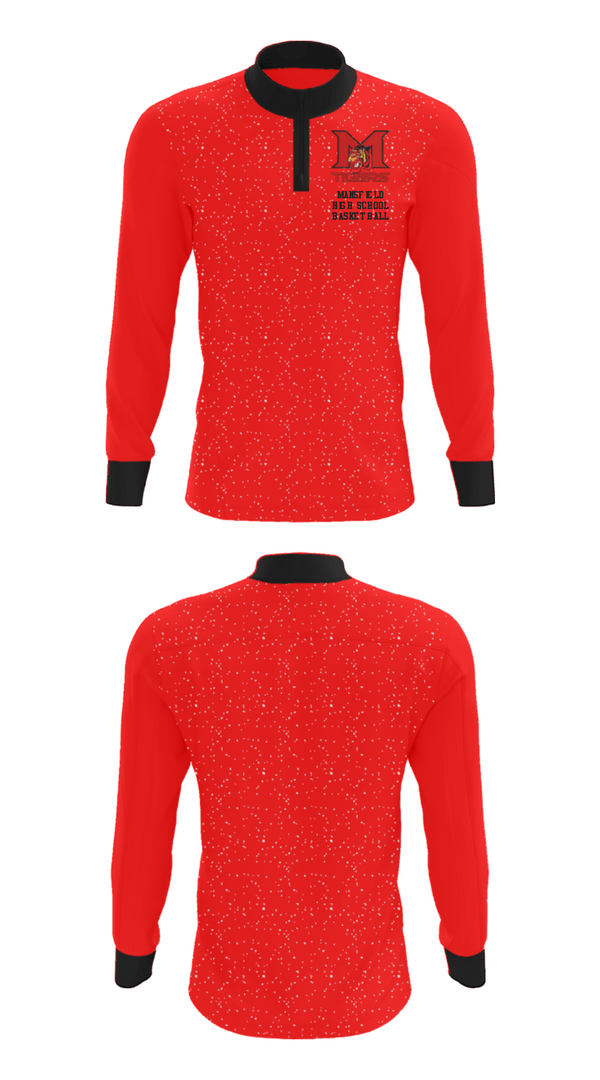 Quarter Zip Jacket, Mansfield High School Basketball, Men's Basketball, Teamtime, Team time, sublimation, custom sports apparel, team uniforms, spirit wear, spiritwear, sports uniforms, custom shirts, team store, custom team store, fundraiser sports, apparel fundraiser