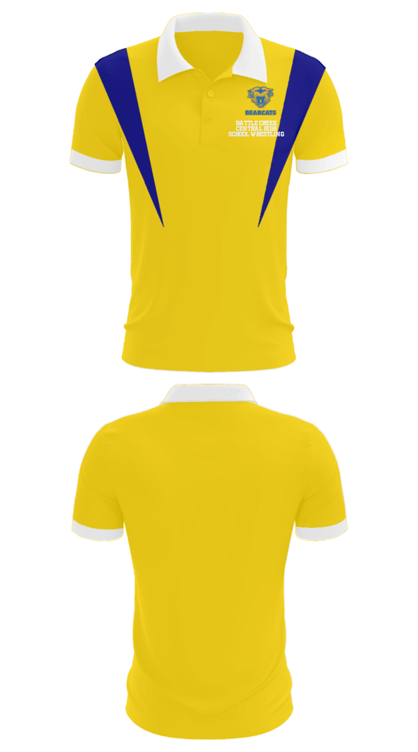 Short Sleeve Performance Polo, Battle Creek Central High School Wrestling, Wrestling, Teamtime, Team time, sublimation, custom sports apparel, team uniforms, spirit wear, spiritwear, sports uniforms, custom shirts, team store, custom team store, fundraiser sports, apparel fundraiser