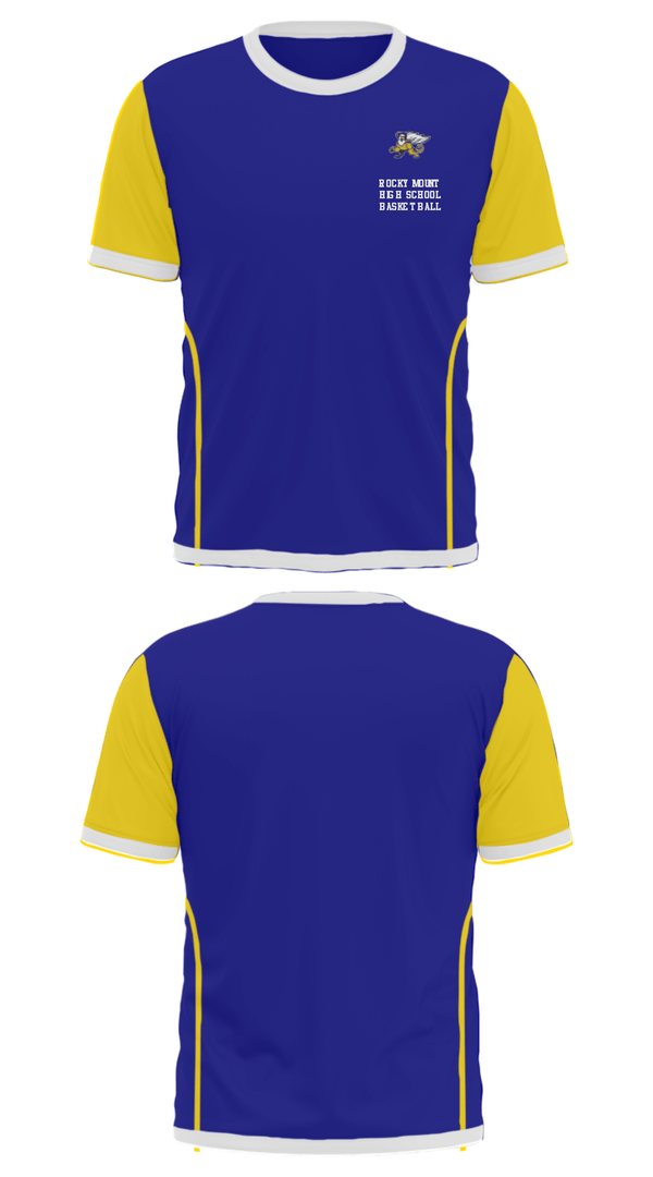 Short Sleeve Performance Shirt, Rocky Mount High School Basketball, Men's Basketball, Teamtime, Team time, sublimation, custom sports apparel, team uniforms, spirit wear, spiritwear, sports uniforms, custom shirts, team store, custom team store, fundraiser sports, apparel fundraiser