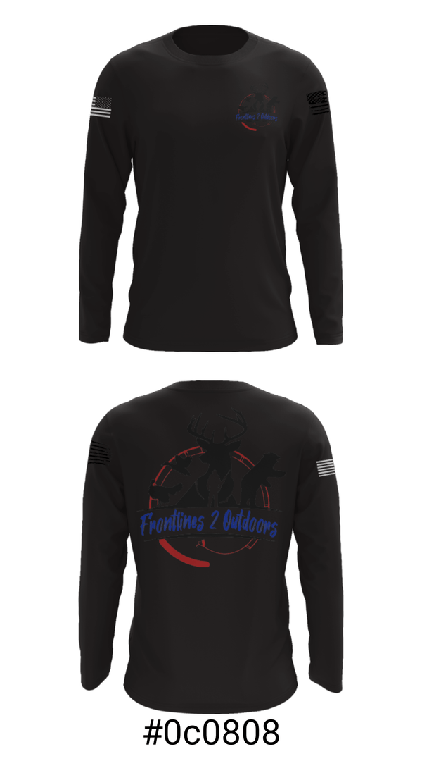 Long Sleeve Performance Shirt, Frontlines 2 Outdoors (F2O), , Teamtime, Team time, sublimation, custom sports apparel, team uniforms, spirit wear, spiritwear, sports uniforms, custom shirts, team store, custom team store, fundraiser sports, apparel fundraiser