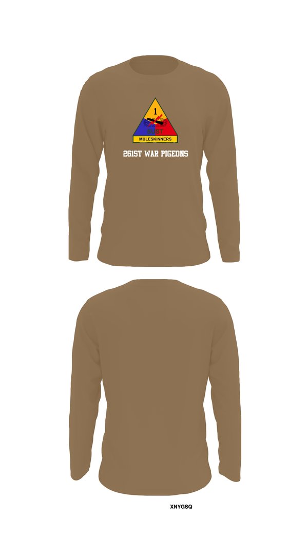 Long Sleeve Performance Shirt, 261st War Pigeons, Army, Teamtime, Team time, sublimation, custom sports apparel, team uniforms, spirit wear, spiritwear, sports uniforms, custom shirts, team store, custom team store, fundraiser sports, apparel fundraiser