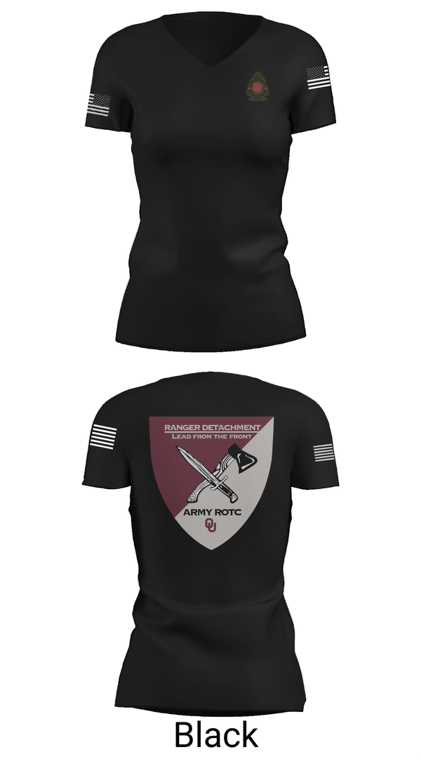 Womens Short Sleeve Vneck Shirt, FY 25-26 OU RC, Army, Teamtime, Team time, sublimation, custom sports apparel, team uniforms, spirit wear, spiritwear, sports uniforms, custom shirts, team store, custom team store, fundraiser sports, apparel fundraiser