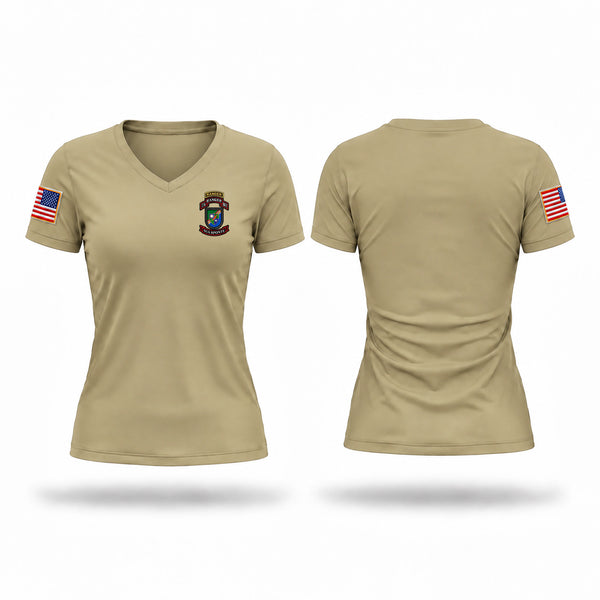 Womens Short Sleeve Vneck Shirt, 3rd/75th Ranger Regiment, Army, Teamtime, Team time, sublimation, custom sports apparel, team uniforms, spirit wear, spiritwear, sports uniforms, custom shirts, team store, custom team store, fundraiser sports, apparel fundraiser
