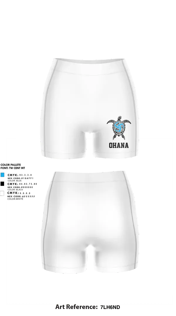 Womens Shorts, Ohana Volleyball, Women's Volleyball, Teamtime, Team time, sublimation, custom sports apparel, team uniforms, spirit wear, spiritwear, sports uniforms, custom shirts, team store, custom team store, fundraiser sports, apparel fundraiser