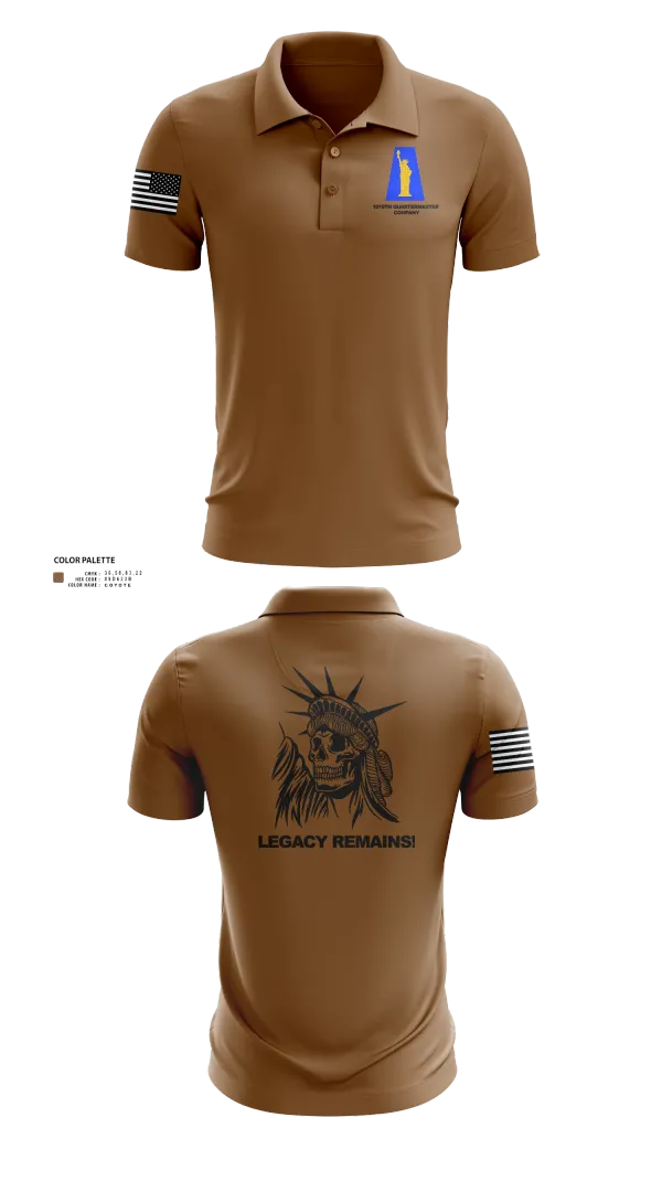 Short Sleeve Performance Polo, 1019th Quartermaster Company, , Teamtime, Team time, sublimation, custom sports apparel, team uniforms, spirit wear, spiritwear, sports uniforms, custom shirts, team store, custom team store, fundraiser sports, apparel fundraiser