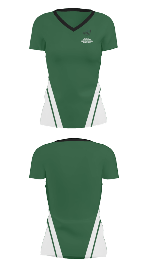 Women's Short Sleeve Vneck Shirt, Poetry Community Christian School Basketball, Men's Basketball, Teamtime, Team time, sublimation, custom sports apparel, team uniforms, spirit wear, spiritwear, sports uniforms, custom shirts, team store, custom team store, fundraiser sports, apparel fundraiser