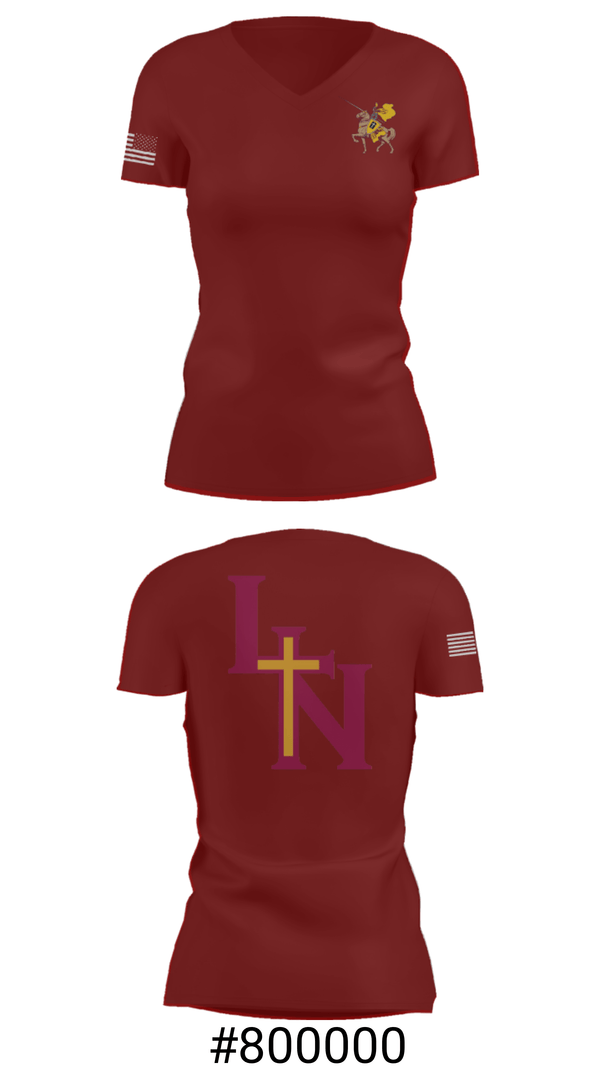 Women's Short Sleeve Vneck Shirt, Lutheran North High School Basketball, Women's Basketball, Teamtime, Team time, sublimation, custom sports apparel, team uniforms, spirit wear, spiritwear, sports uniforms, custom shirts, team store, custom team store, fundraiser sports, apparel fundraiser