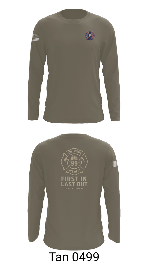 Long Sleeve Performance Shirt, Jenkintown Fire Department, Fire Department, Teamtime, Team time, sublimation, custom sports apparel, team uniforms, spirit wear, spiritwear, sports uniforms, custom shirts, team store, custom team store, fundraiser sports, apparel fundraiser