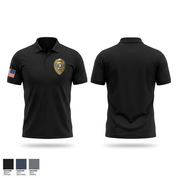 Short Sleeve Performance Polo, Kenner Police, Police, Teamtime, Team time, sublimation, custom sports apparel, team uniforms, spirit wear, spiritwear, sports uniforms, custom shirts, team store, custom team store, fundraiser sports, apparel fundraiser