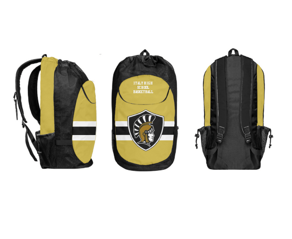 Gear Bag, Italy High School Basketball, Women's Basketball, Teamtime, Team time, sublimation, custom sports apparel, team uniforms, spirit wear, spiritwear, sports uniforms, custom shirts, team store, custom team store, fundraiser sports, apparel fundraiser