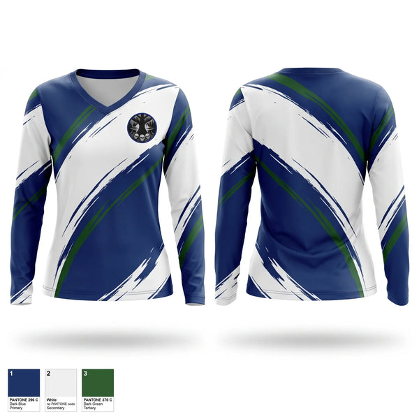 Womens Long Sleeve Vneck Shirt, BC, Police, Teamtime, Team time, sublimation, custom sports apparel, team uniforms, spirit wear, spiritwear, sports uniforms, custom shirts, team store, custom team store, fundraiser sports, apparel fundraiser