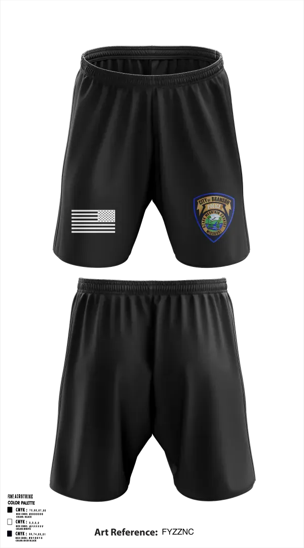 Athletic Shorts With Pockets, Branson Police Department, Police, Teamtime, Team time, sublimation, custom sports apparel, team uniforms, spirit wear, spiritwear, sports uniforms, custom shirts, team store, custom team store, fundraiser sports, apparel fundraiser