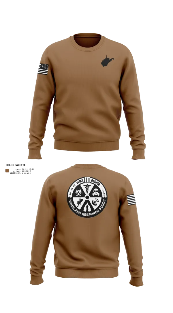 Crew Neck Sweatshirt, Region 3 Homeland Response Force, , Teamtime, Team time, sublimation, custom sports apparel, team uniforms, spirit wear, spiritwear, sports uniforms, custom shirts, team store, custom team store, fundraiser sports, apparel fundraiser