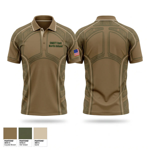 Short Sleeve Performance Polo, CNATT Unit North Island, Navy, Teamtime, Team time, sublimation, custom sports apparel, team uniforms, spirit wear, spiritwear, sports uniforms, custom shirts, team store, custom team store, fundraiser sports, apparel fundraiser