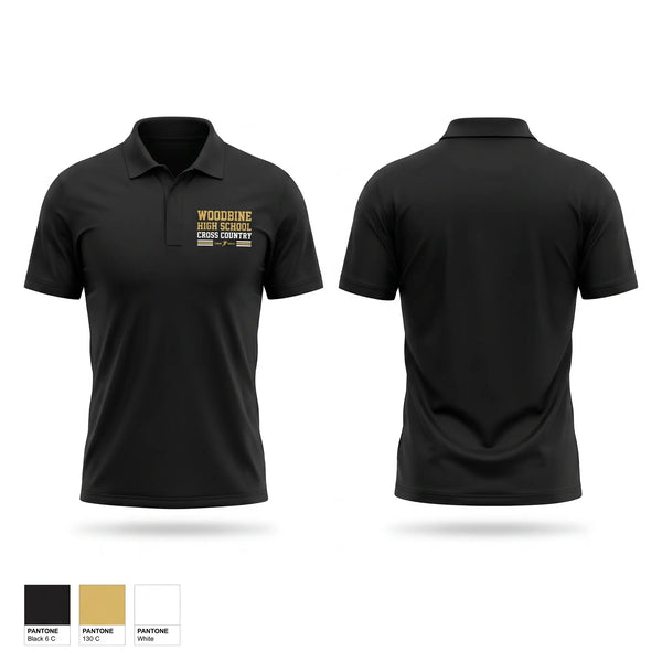 Short Sleeve Performance Polo, Woodbine High School Cross Country, Cross Country, Teamtime, Team time, sublimation, custom sports apparel, team uniforms, spirit wear, spiritwear, sports uniforms, custom shirts, team store, custom team store, fundraiser sports, apparel fundraiser