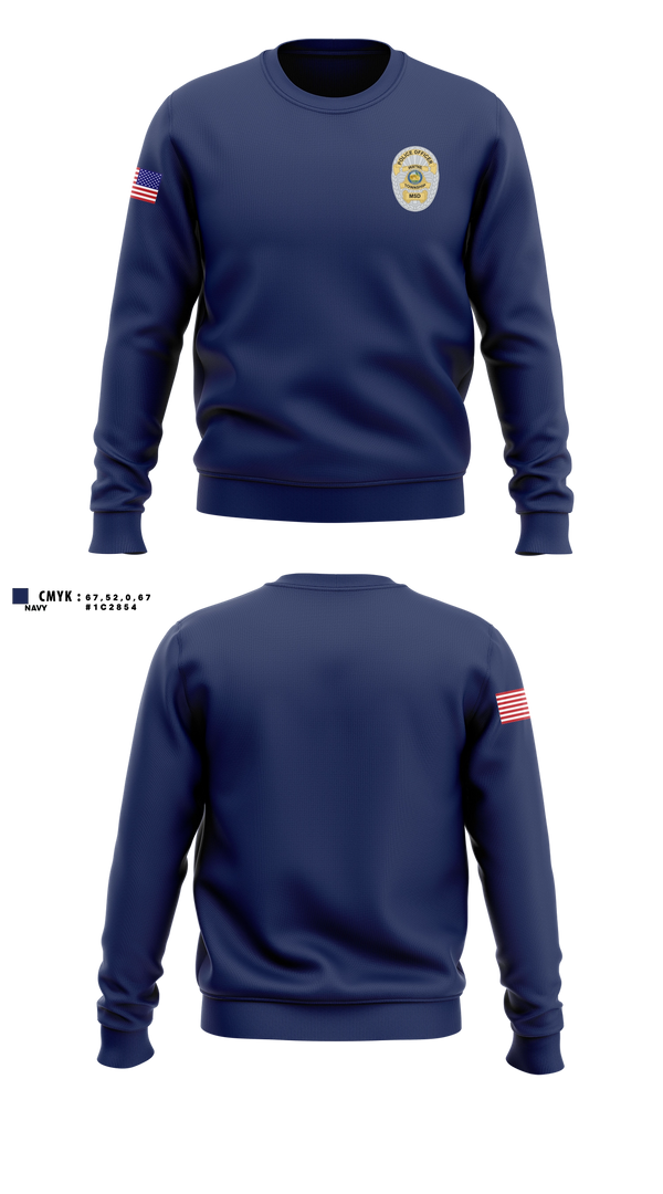 Crew Neck Sweatshirt, Wayne Twp. Police Dept., Police, Teamtime, Team time, sublimation, custom sports apparel, team uniforms, spirit wear, spiritwear, sports uniforms, custom shirts, team store, custom team store, fundraiser sports, apparel fundraiser