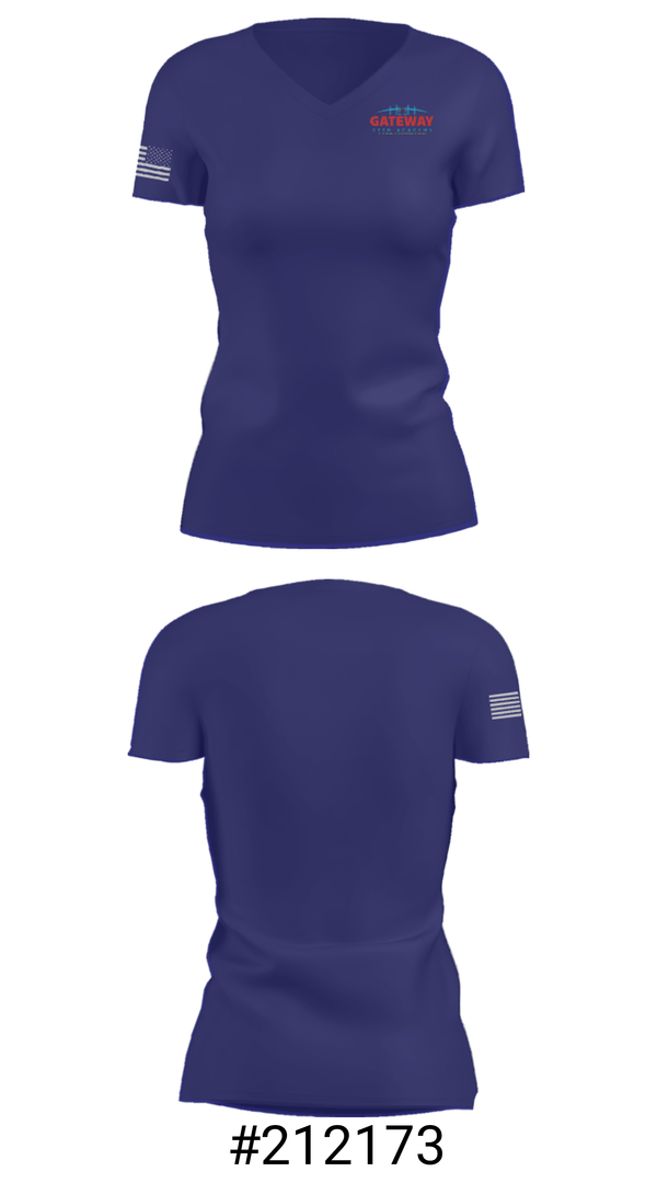 Women's Short Sleeve Vneck Shirt, Gateway Stem Academy Charter School, Spirit Store, Teamtime, Team time, sublimation, custom sports apparel, team uniforms, spirit wear, spiritwear, sports uniforms, custom shirts, team store, custom team store, fundraiser sports, apparel fundraiser