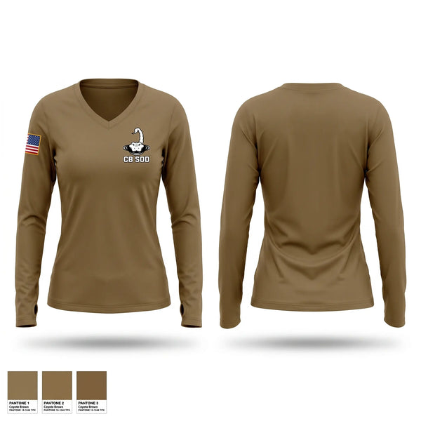 Womens Long Sleeve Vneck Shirt, BORTAC, Police, Teamtime, Team time, sublimation, custom sports apparel, team uniforms, spirit wear, spiritwear, sports uniforms, custom shirts, team store, custom team store, fundraiser sports, apparel fundraiser