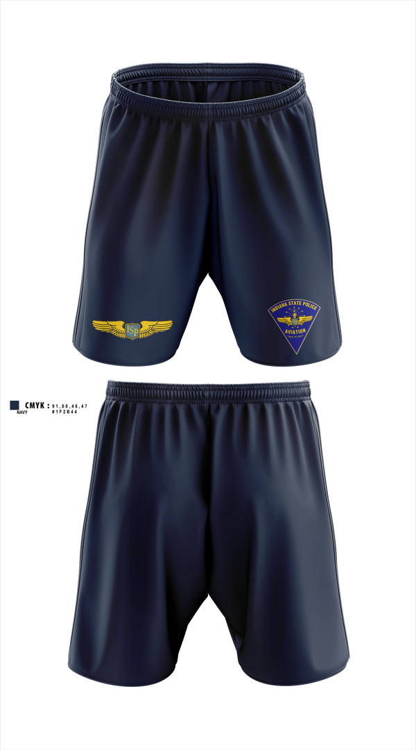 Athletic Shorts With Pockets, Indiana State Police Aviation Unit, Police, Teamtime, Team time, sublimation, custom sports apparel, team uniforms, spirit wear, spiritwear, sports uniforms, custom shirts, team store, custom team store, fundraiser sports, apparel fundraiser
