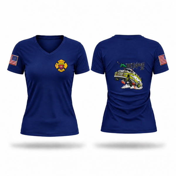 Womens Short Sleeve Vneck Shirt, Bryan’s road volunteer fire department, Fire Department, Teamtime, Team time, sublimation, custom sports apparel, team uniforms, spirit wear, spiritwear, sports uniforms, custom shirts, team store, custom team store, fundraiser sports, apparel fundraiser
