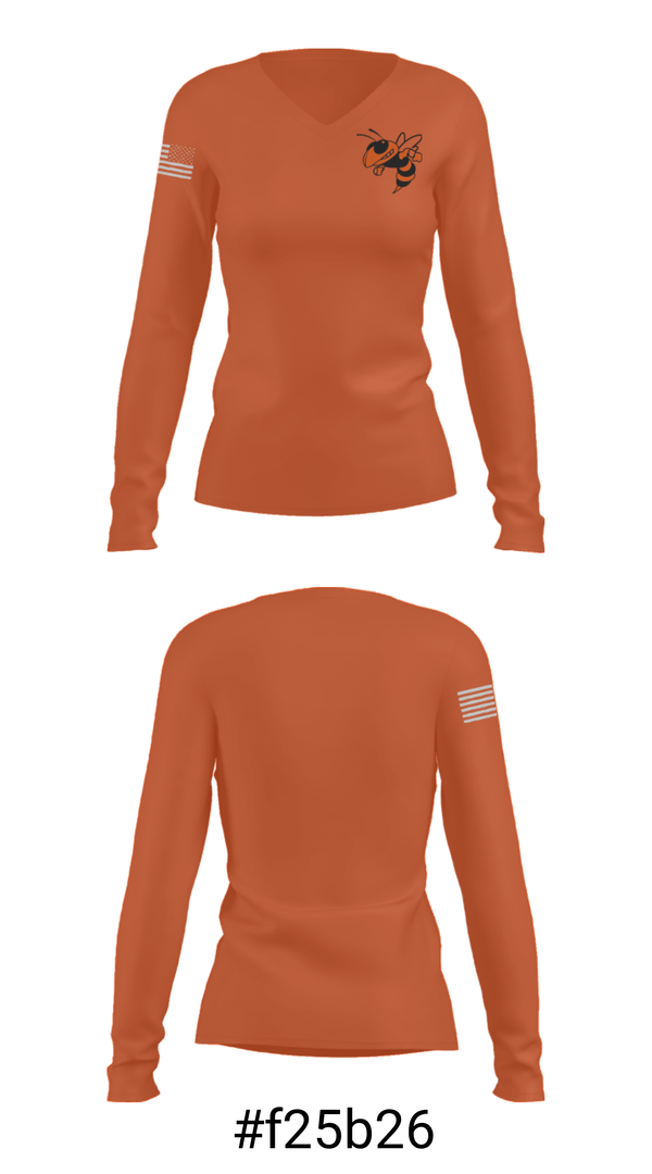 Women's Long Sleeve Vneck Shirt, Mount Vernon High School Bowling, Bowling, Teamtime, Team time, sublimation, custom sports apparel, team uniforms, spirit wear, spiritwear, sports uniforms, custom shirts, team store, custom team store, fundraiser sports, apparel fundraiser