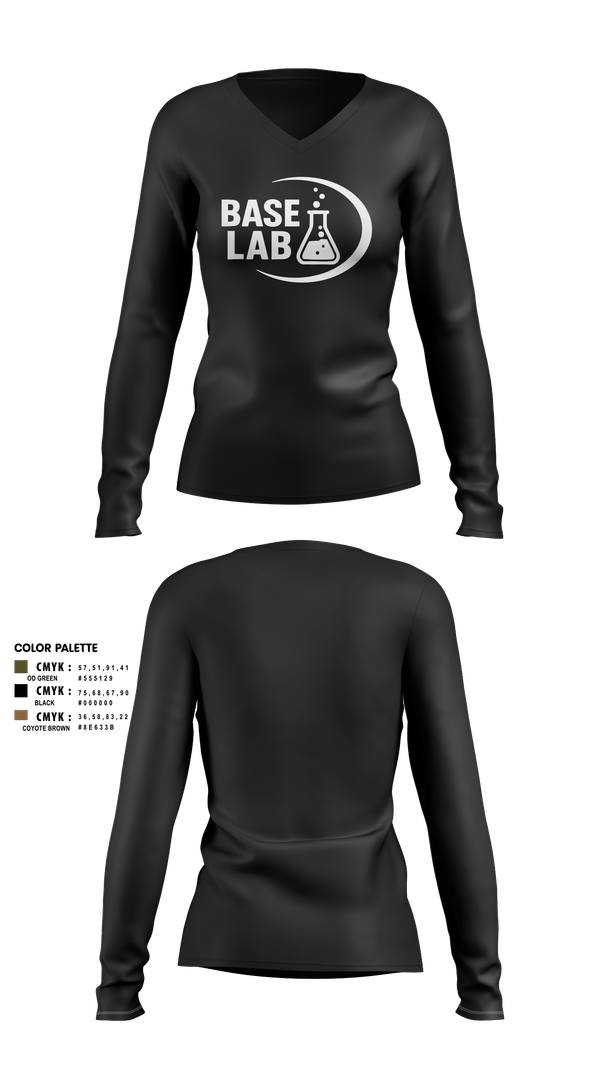 Womens Long Sleeve Vneck Shirt, BaseLab, , Teamtime, Team time, sublimation, custom sports apparel, team uniforms, spirit wear, spiritwear, sports uniforms, custom shirts, team store, custom team store, fundraiser sports, apparel fundraiser