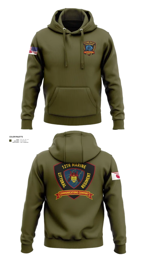 Hoodie, 12th MLR Headquarters Element, Marines, Teamtime, Team time, sublimation, custom sports apparel, team uniforms, spirit wear, spiritwear, sports uniforms, custom shirts, team store, custom team store, fundraiser sports, apparel fundraiser