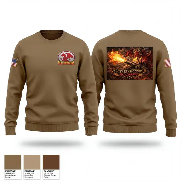 Crew Neck Sweatshirt, 3-13th 66th FSC, Army, Teamtime, Team time, sublimation, custom sports apparel, team uniforms, spirit wear, spiritwear, sports uniforms, custom shirts, team store, custom team store, fundraiser sports, apparel fundraiser