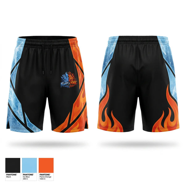 Athletic Shorts With Pockets, Fluff and fire, E-Sports, Teamtime, Team time, sublimation, custom sports apparel, team uniforms, spirit wear, spiritwear, sports uniforms, custom shirts, team store, custom team store, fundraiser sports, apparel fundraiser
