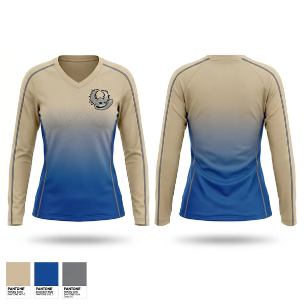 Womens Long Sleeve Vneck Shirt, Los Diablos cojuello, Softball, Teamtime, Team time, sublimation, custom sports apparel, team uniforms, spirit wear, spiritwear, sports uniforms, custom shirts, team store, custom team store, fundraiser sports, apparel fundraiser