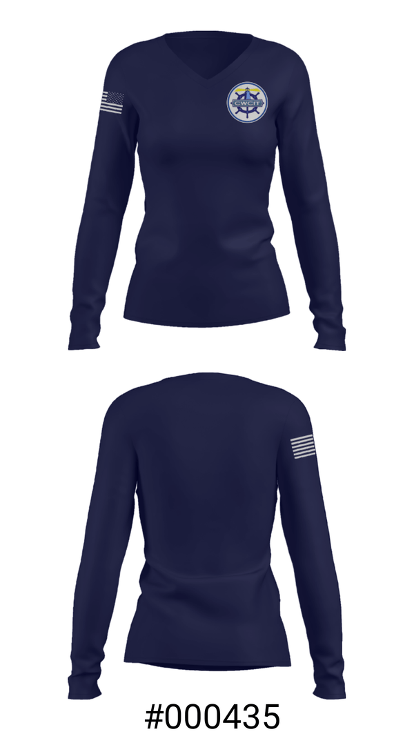 Women's Long Sleeve Vneck Shirt, Coastal Washington County Institute Of Technology, Spirit Store, Teamtime, Team time, sublimation, custom sports apparel, team uniforms, spirit wear, spiritwear, sports uniforms, custom shirts, team store, custom team store, fundraiser sports, apparel fundraiser