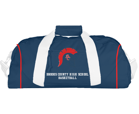 Duffle Bag, Brooks County High School Basketball, Men's Basketball, Teamtime, Team time, sublimation, custom sports apparel, team uniforms, spirit wear, spiritwear, sports uniforms, custom shirts, team store, custom team store, fundraiser sports, apparel fundraiser