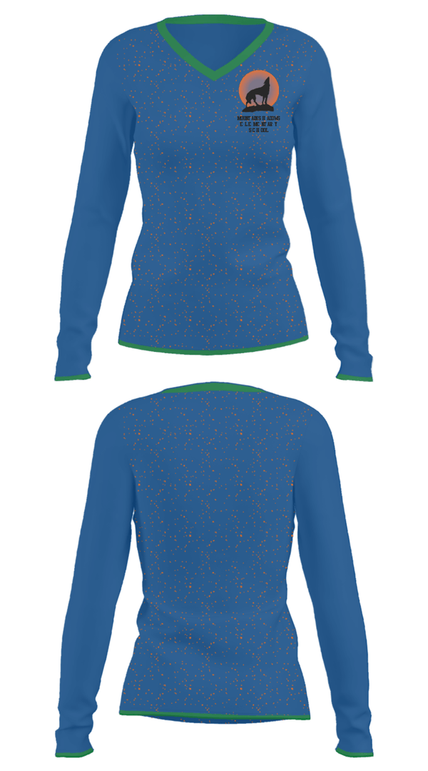 Women's Long Sleeve Vneck Shirt, Mountain Shadows Elementary School, Spirit Store, Teamtime, Team time, sublimation, custom sports apparel, team uniforms, spirit wear, spiritwear, sports uniforms, custom shirts, team store, custom team store, fundraiser sports, apparel fundraiser