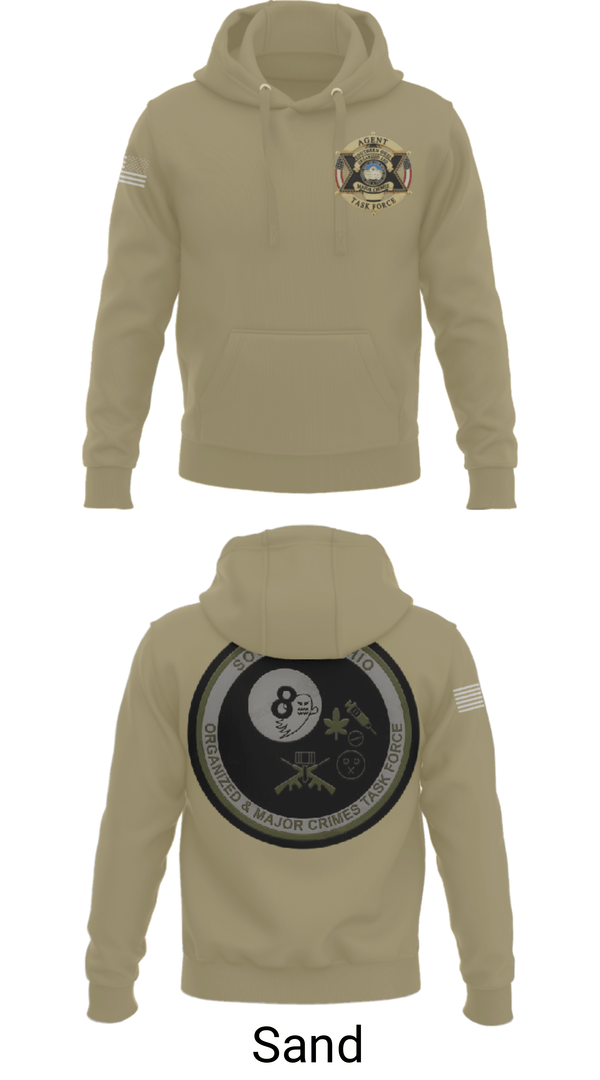 Hoodie, Southern Ohio Organized and Major Crimes Task Force, Police, Teamtime, Team time, sublimation, custom sports apparel, team uniforms, spirit wear, spiritwear, sports uniforms, custom shirts, team store, custom team store, fundraiser sports, apparel fundraiser