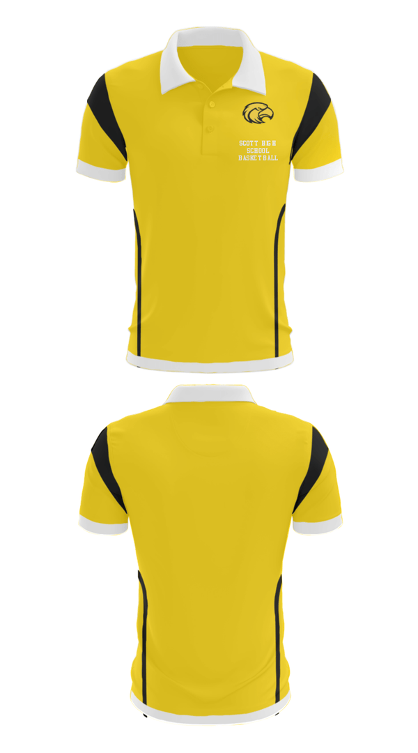 Short Sleeve Performance Polo, Scott High School Basketball, Women's Basketball, Teamtime, Team time, sublimation, custom sports apparel, team uniforms, spirit wear, spiritwear, sports uniforms, custom shirts, team store, custom team store, fundraiser sports, apparel fundraiser