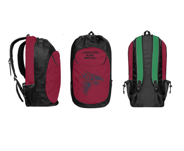 Gear Bag, La Quinta High School Basketball, Men's Basketball, Teamtime, Team time, sublimation, custom sports apparel, team uniforms, spirit wear, spiritwear, sports uniforms, custom shirts, team store, custom team store, fundraiser sports, apparel fundraiser