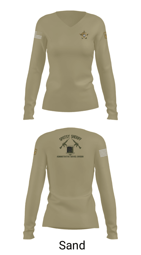 Women's Long Sleeve Vneck Shirt, , Police, Teamtime, Team time, sublimation, custom sports apparel, team uniforms, spirit wear, spiritwear, sports uniforms, custom shirts, team store, custom team store, fundraiser sports, apparel fundraiser