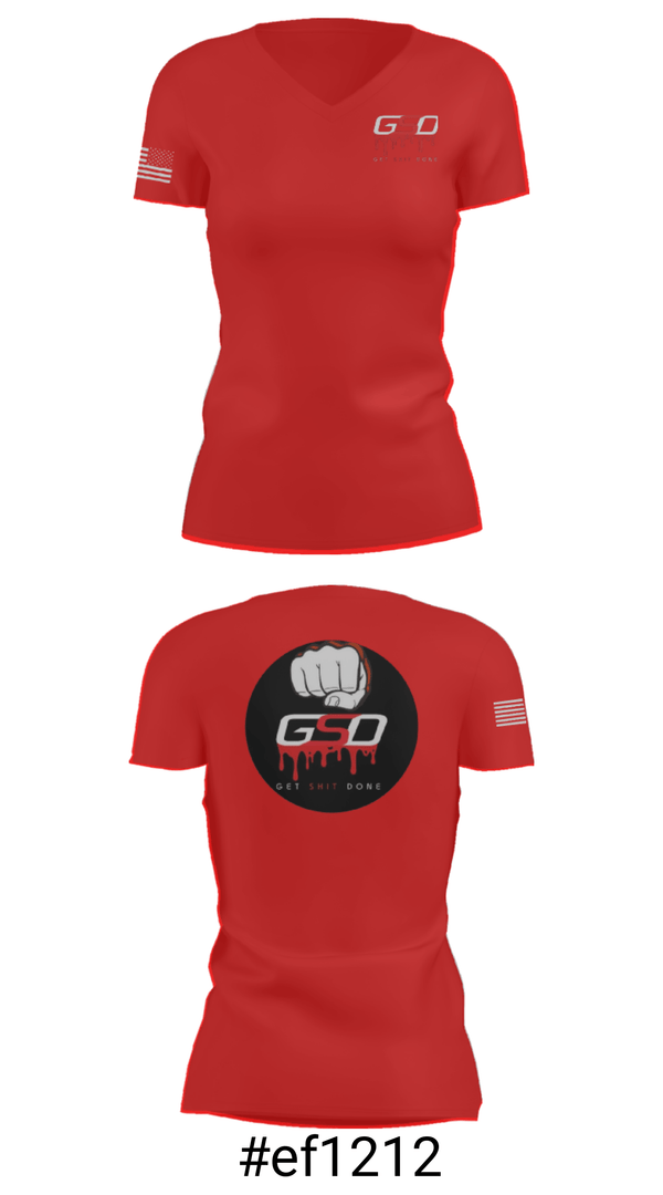 Women's Short Sleeve Vneck Shirt, GetShitDone, E-Sports, Teamtime, Team time, sublimation, custom sports apparel, team uniforms, spirit wear, spiritwear, sports uniforms, custom shirts, team store, custom team store, fundraiser sports, apparel fundraiser