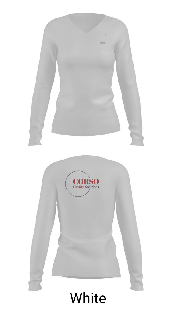 Women's Long Sleeve Vneck Shirt, Corso Air Services, , Teamtime, Team time, sublimation, custom sports apparel, team uniforms, spirit wear, spiritwear, sports uniforms, custom shirts, team store, custom team store, fundraiser sports, apparel fundraiser